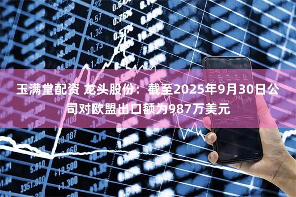 玉满堂配资 龙头股份：截至2025年9月30日公司对欧盟出口额为987万美元